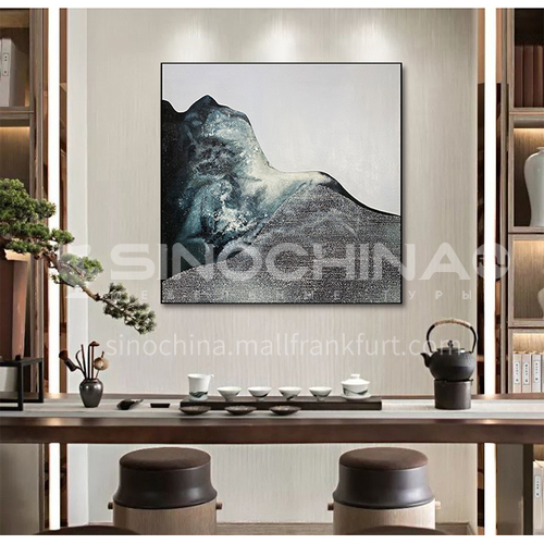 Modern light luxury simple living room background decoration painting bedroom entrance abstract mountain scenery hand-painted texture oil painting ZWS-0000011